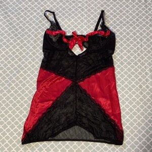 Oh La La Cheri Satin Lace Slip Plus 1X/2X